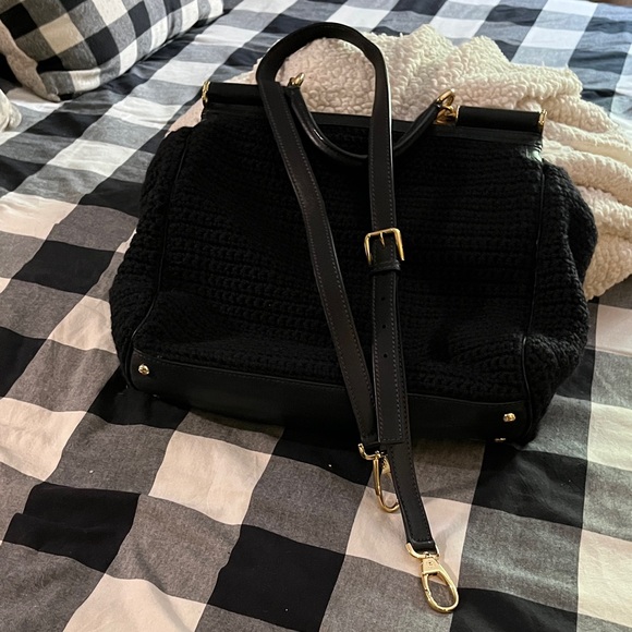 Dolce & Gabbana Tapestry Floral and Leopard Satchel - Black, Red, Green - Picture 3 of 6